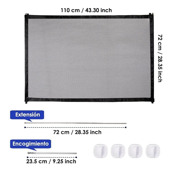 Puerta mágica Pequeña o barrera para mascotas 110cm