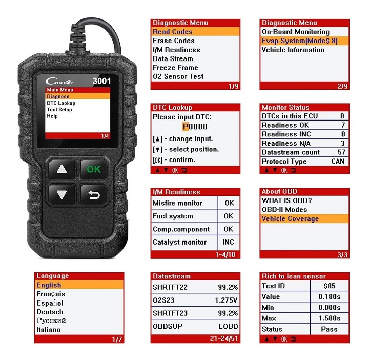 Escaner Automotriz Multimarca Motor