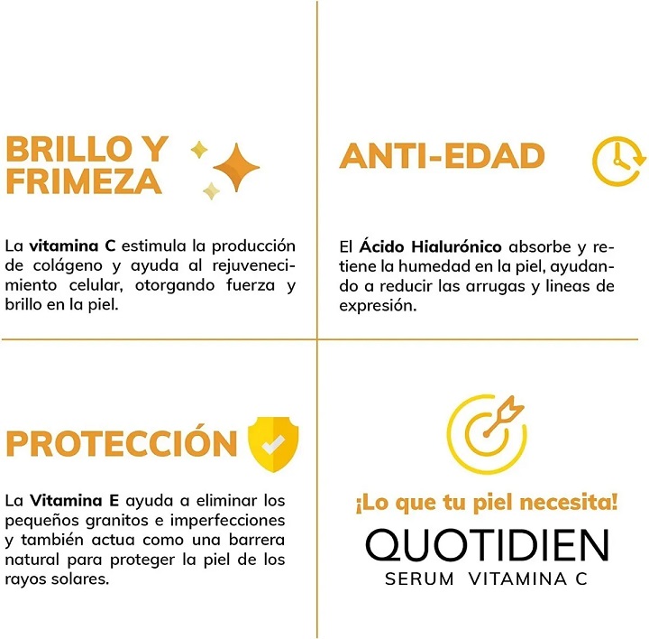 Serum Vitamina C + Ácido Hialurónico + Vitamina E