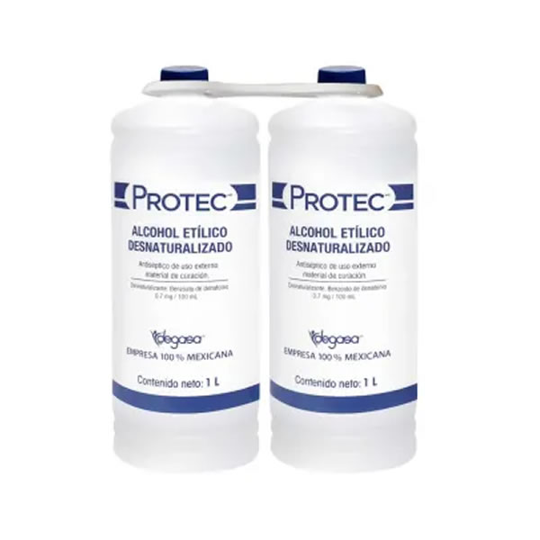 Alcohol Etílico Con 2 Piezas de 1 Litro Protec 610262 CST