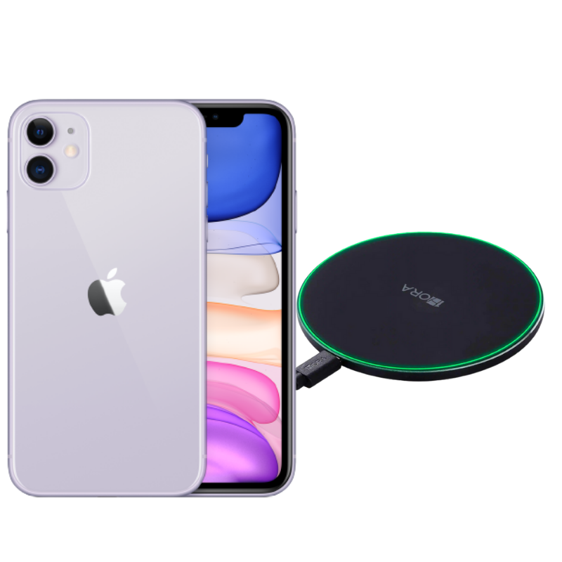 iPhone 11 Apple 64 GB Morado Reacondicionado más Powerbank