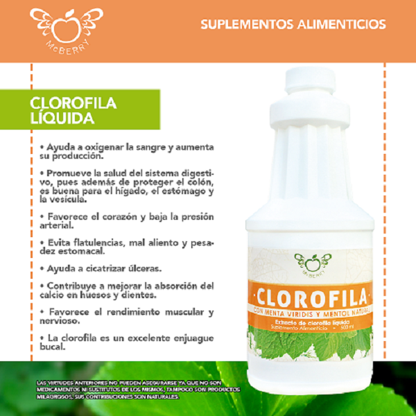 CLOROFILA LIQUIDA BY MCBERRY