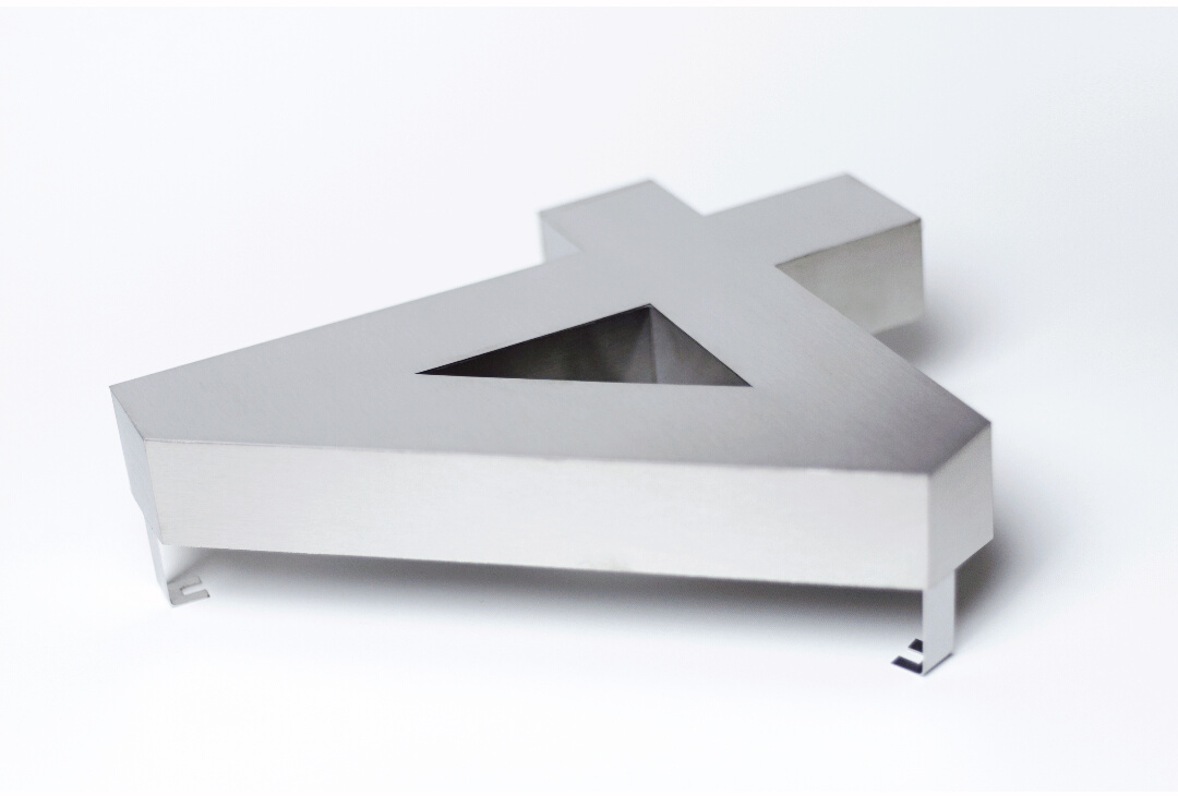 Números para casa 3D Digito 4 30 cm de alto Acero inoxidable para exterior