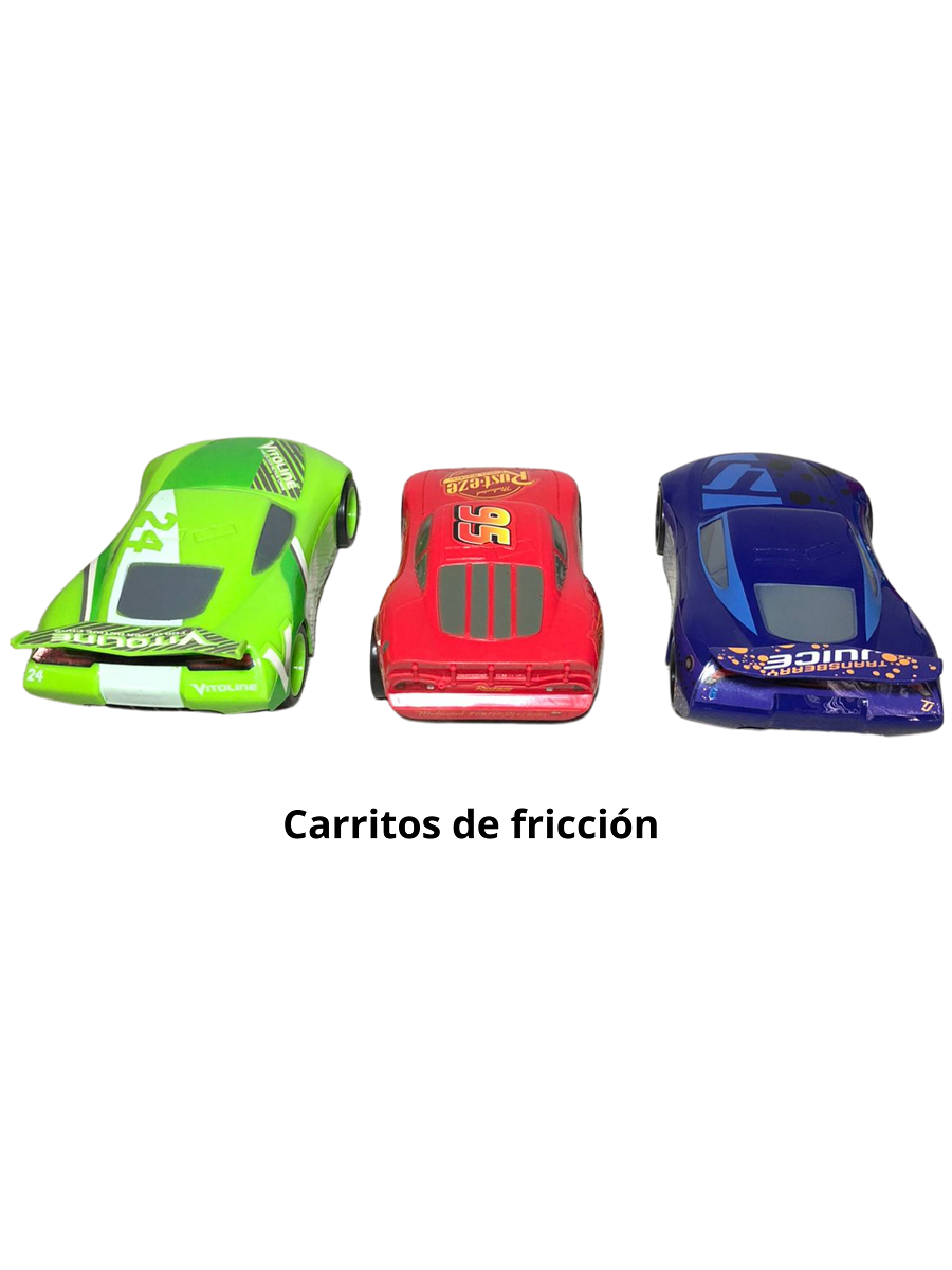 Set Carritos Fricción Cars 3 Vehículos