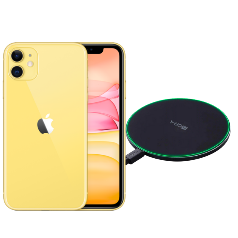 iPhone 11 Amarillo Reacondicionado Grado A 128GB + Cargador