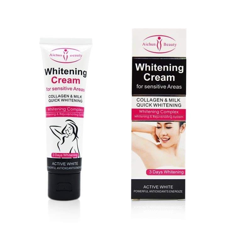 Crema blanqueadora natural para áreas sensibles.