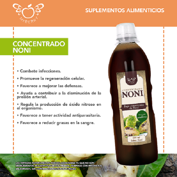 JUGO CONCENTRADO DE NONI BY MCBERRY