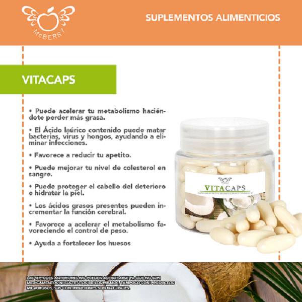 CAPSULAS DE ACEITE DE COCO BY MCBERRY