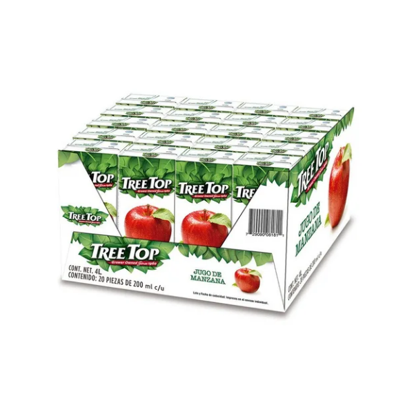 Jugo De Manzana Tree Top 20 Pzas De 200 Ml 