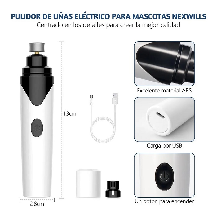 Limador De Uñas Eléctrico Para Mascotas Grande Perro/gato