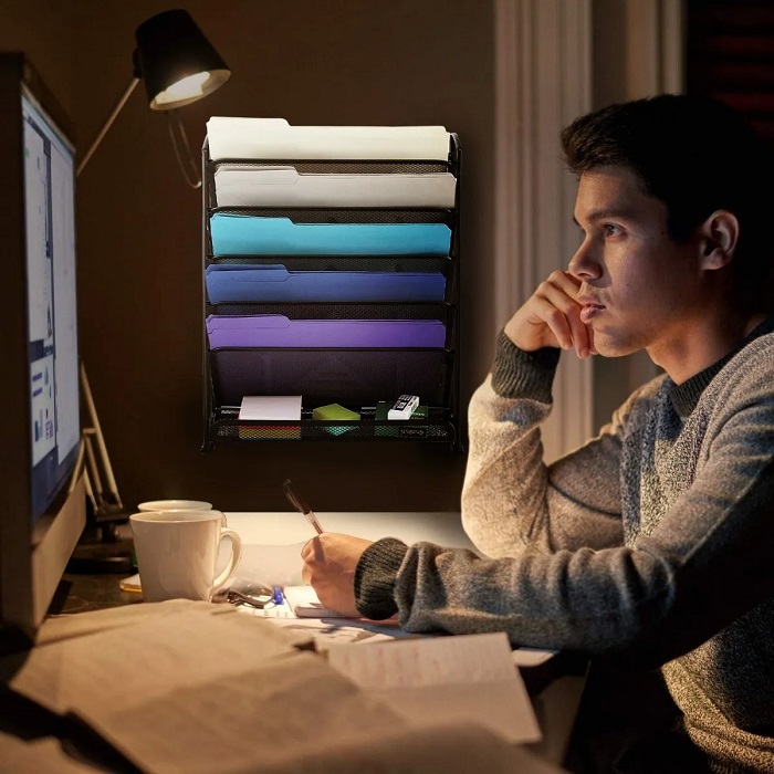 Archivero De 5 Niveles Estante Para Archivos Y Escritorio