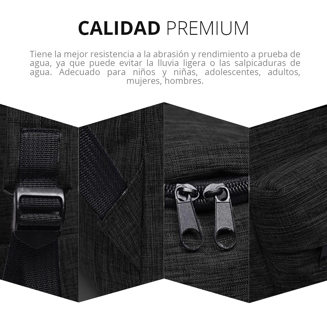 Mochila Negra Antirrobos Para Laptop Backpack Cargador Usb