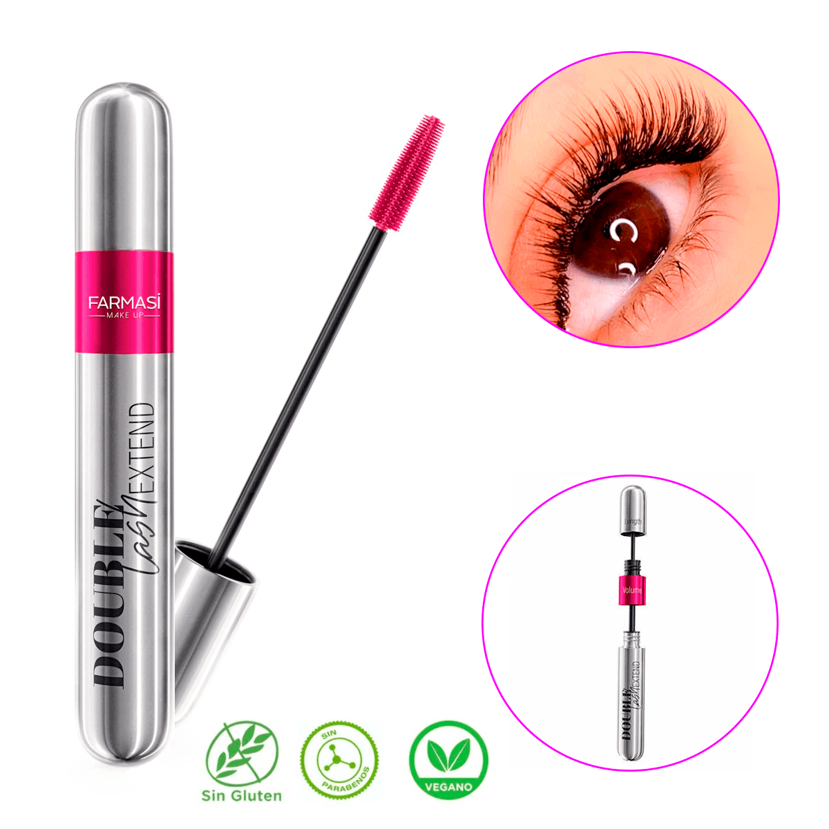 Mascara De Pestañas Farmasi Efecto De Pestañas Postizas 