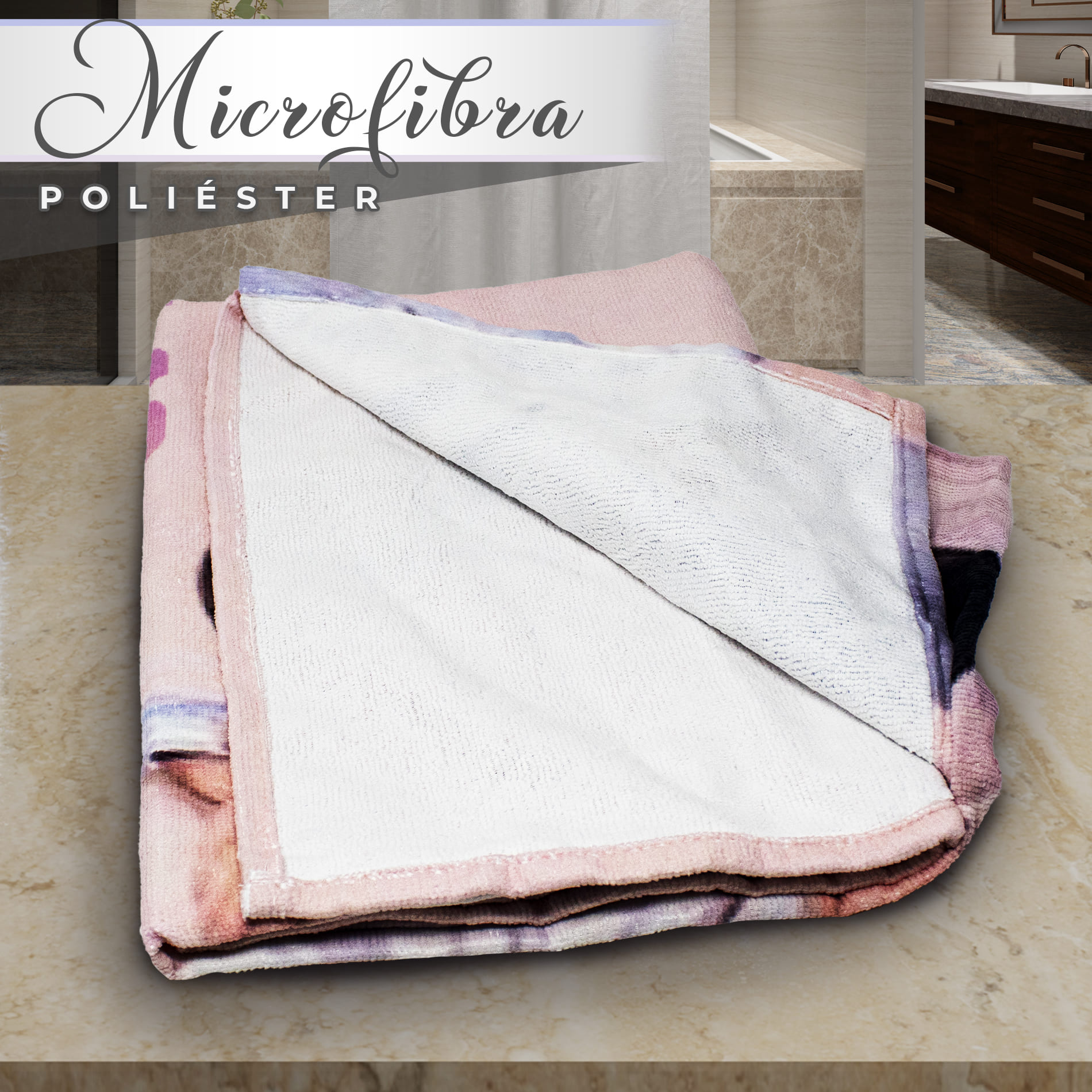 Toalla De Baño Bts Army Kpop Microfibra Poliester Diseño