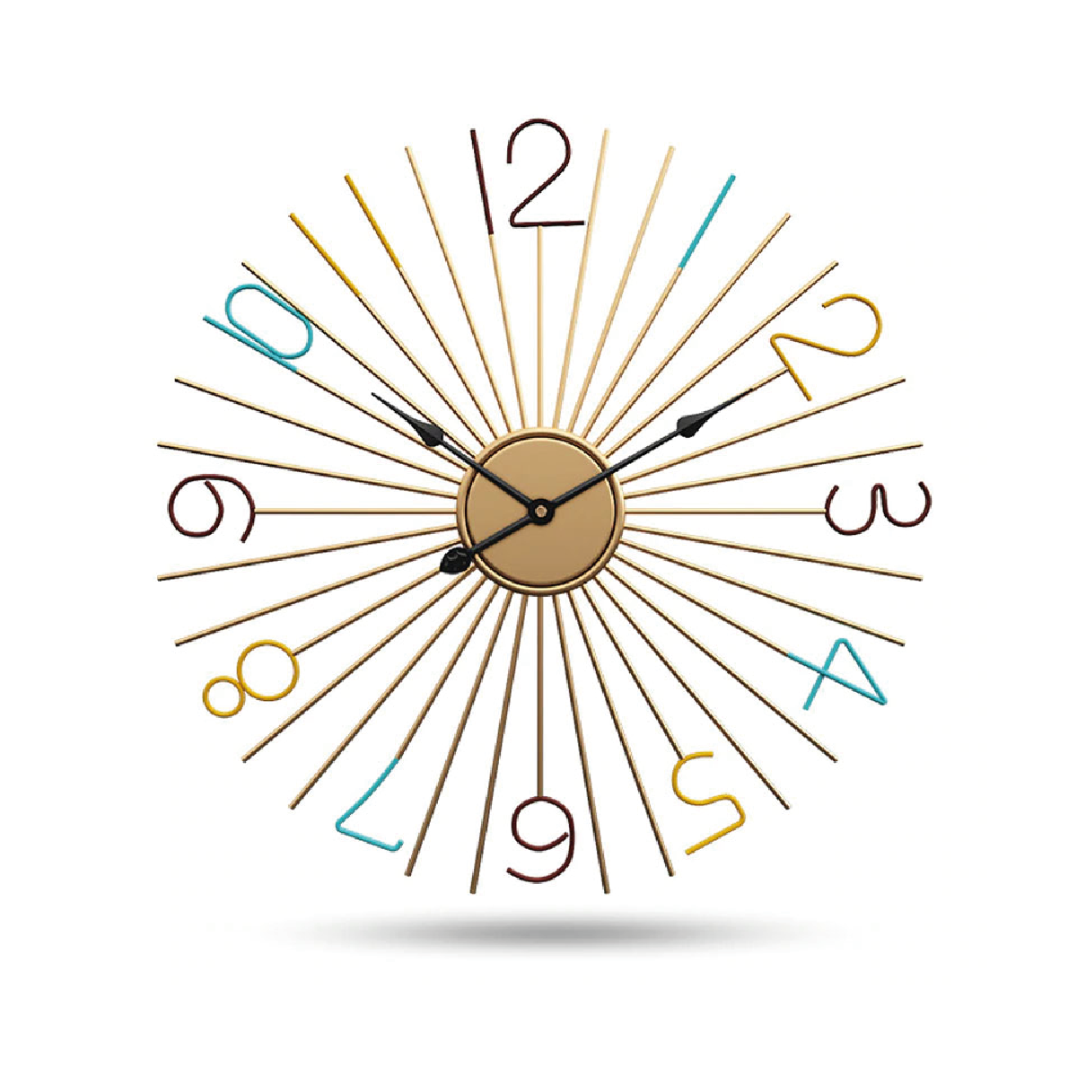 Reloj de Pared 60 cm metálico minimalista silencioso