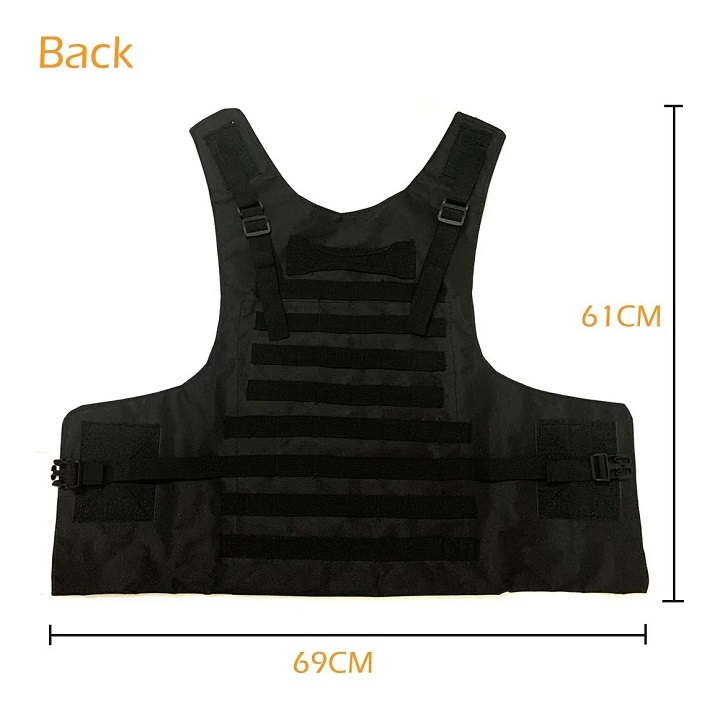 Chaleco Tactico Militar Bolsos Removibles Negro