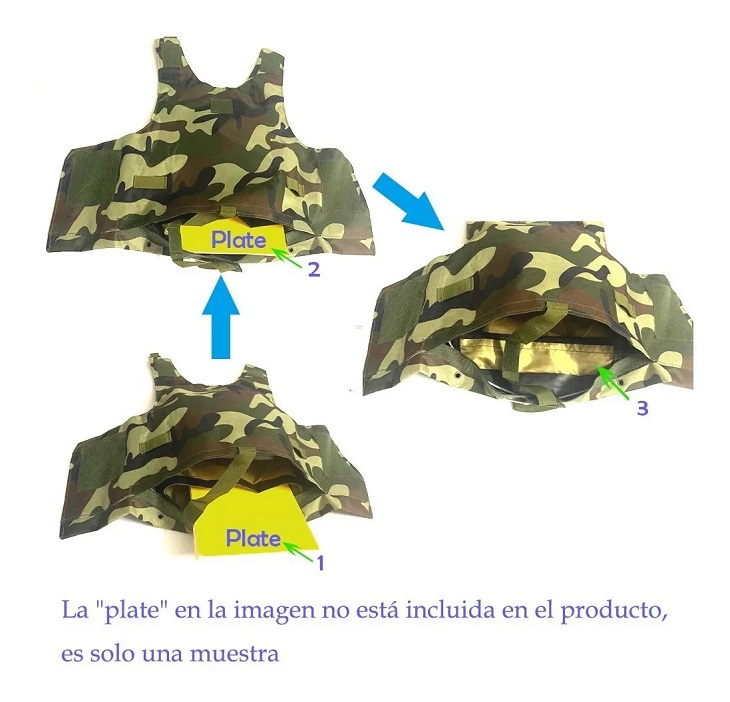 Chaleco Tactico Militar Bolsos Removibles Negro