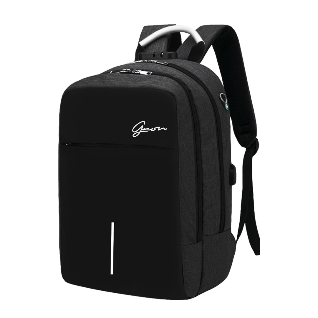 Mochila Antirrobos Negra Para Laptop Backpack Candado Cargador Usb