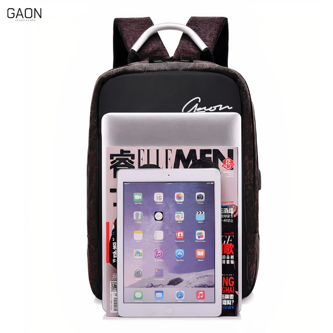 Mochila Antirrobos Negra Para Laptop Backpack Candado Cargador Usb