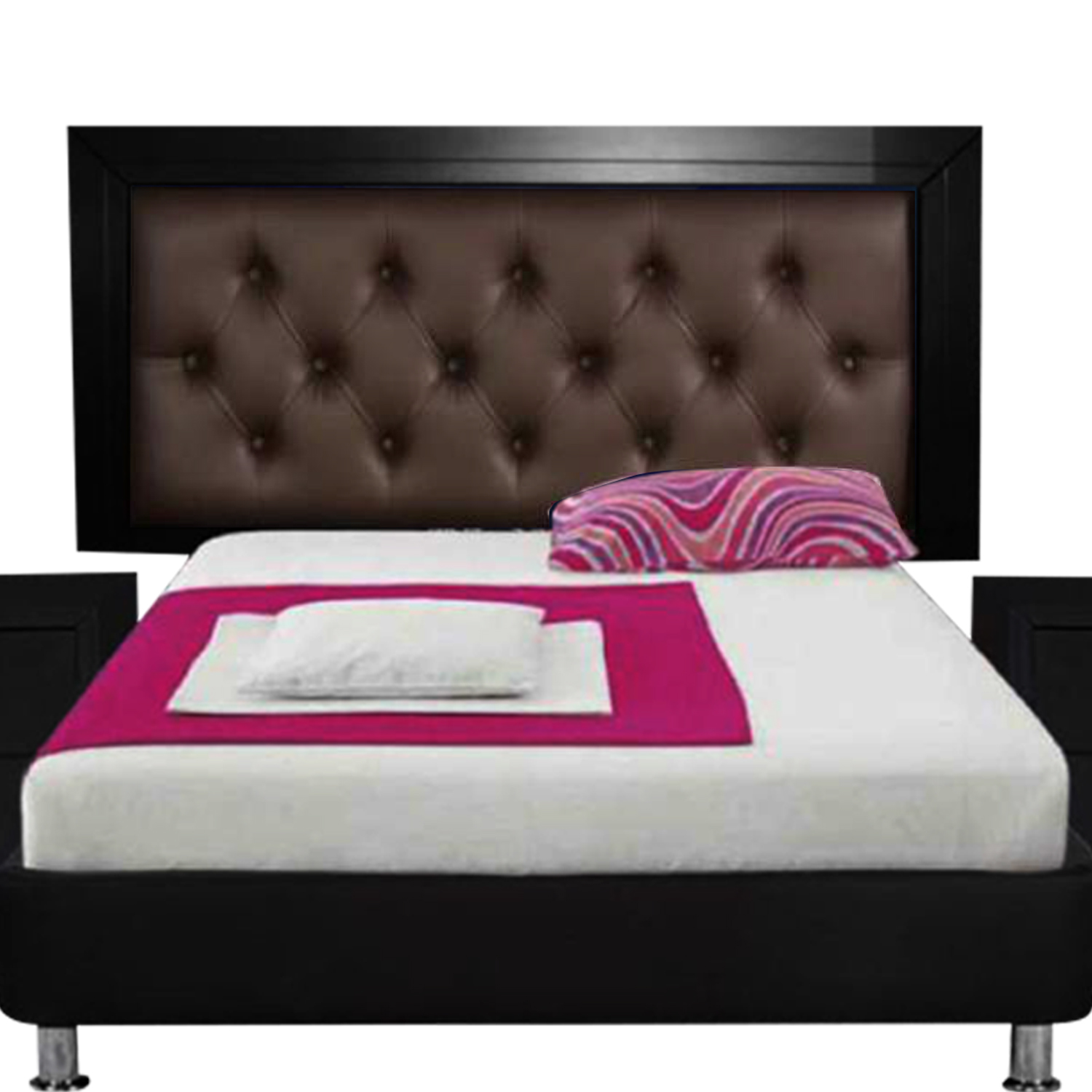 Cabecera reinicia 21 muebles moderna con tapiz Jade.