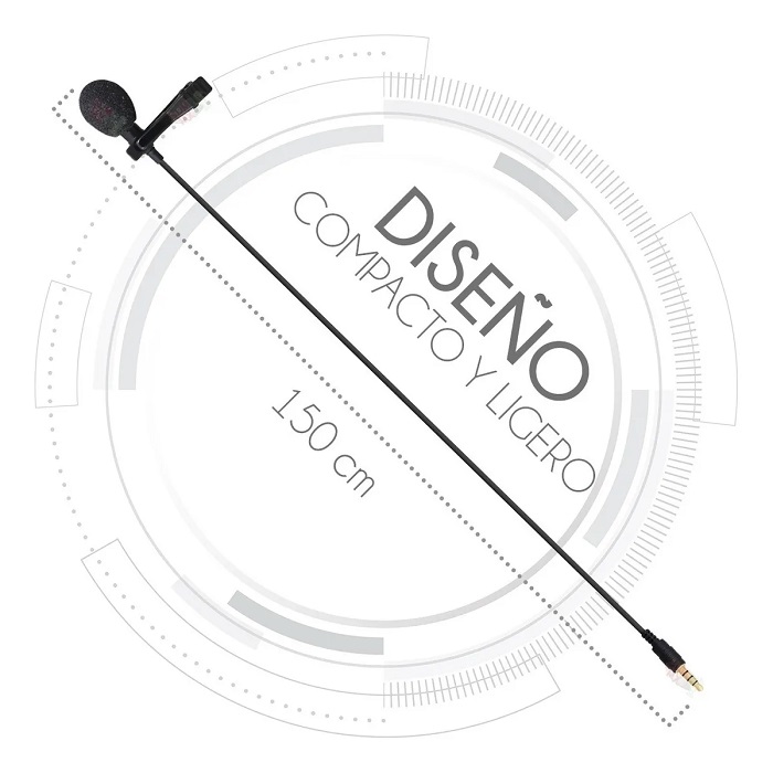 Microfono Solapa Clip Lavalier 3.5mm Grabacion Celular Pc