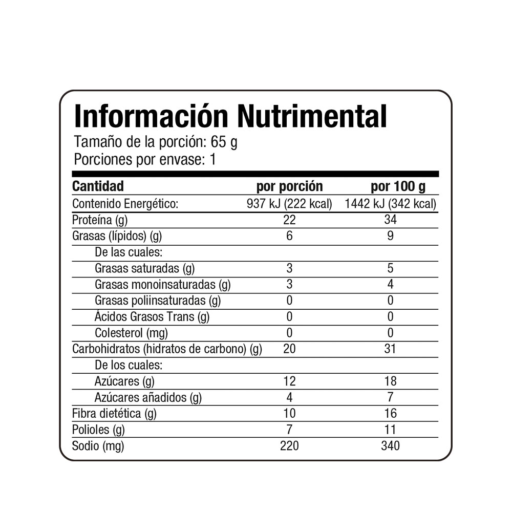  Evolution. Protein Bar, Sabor Frutos Rojos, Caja Con 6 Barras, Cada Una De 65 Gr