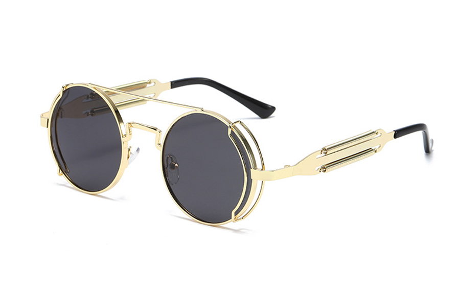 Lentes de Sol Luxury Gafas Steampunk Redondas Unisex con Filtro UV ENKY  