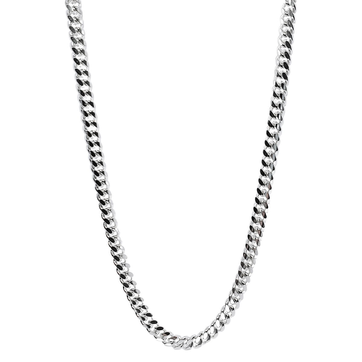 Cadena cubana de plata .925 para hombre, Barbada, incluye caja de regalo