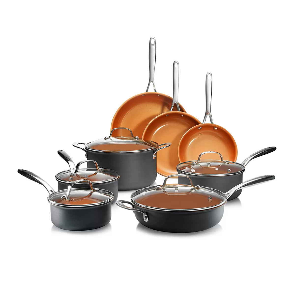 Batería De Cocina Gotham Steel Pro 1838MY Set De 13 Piezas CST