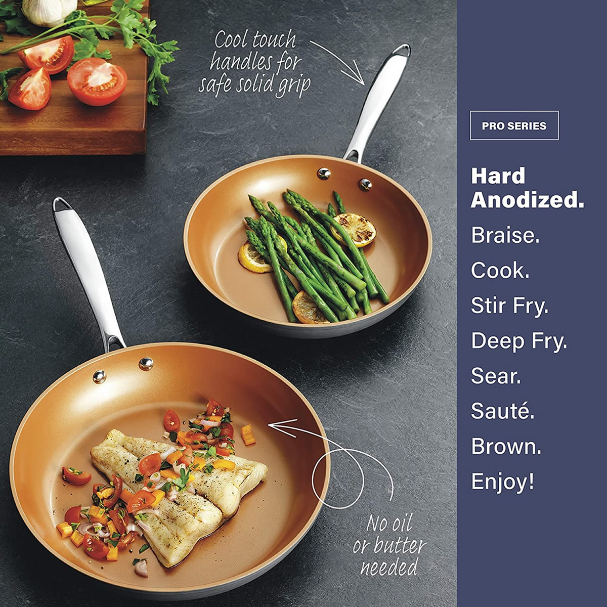 Batería De Cocina Gotham Steel Pro 1838MY Set De 13 Piezas CST