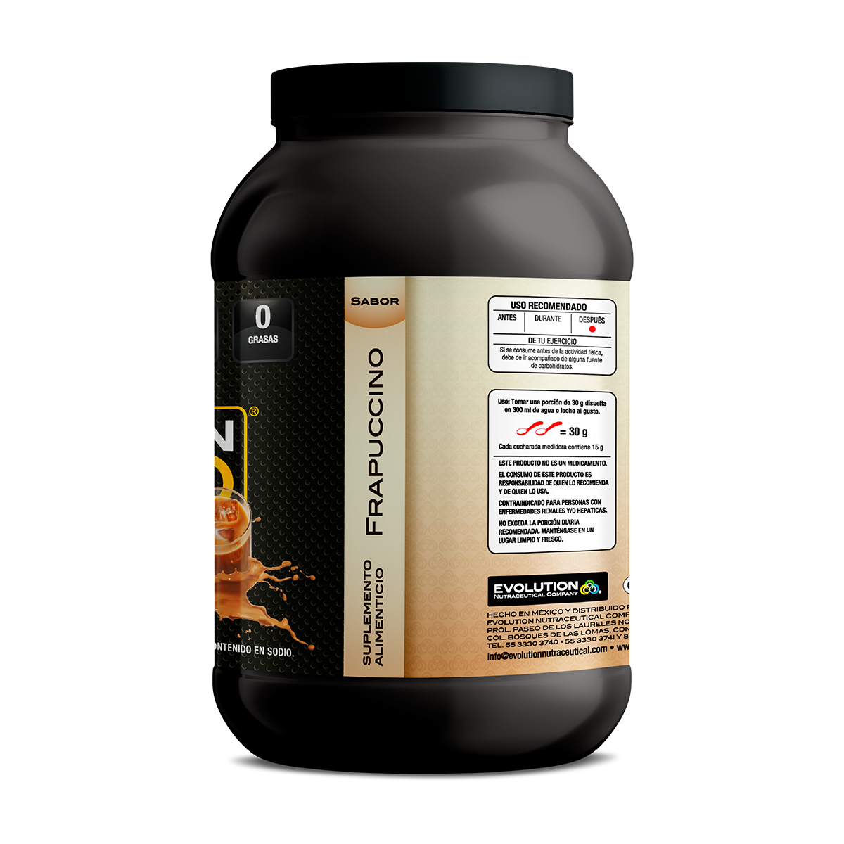 Proteína Evolution de Suero de Leche Wp100 Whey Protein 800 g Sabor Frapuccino