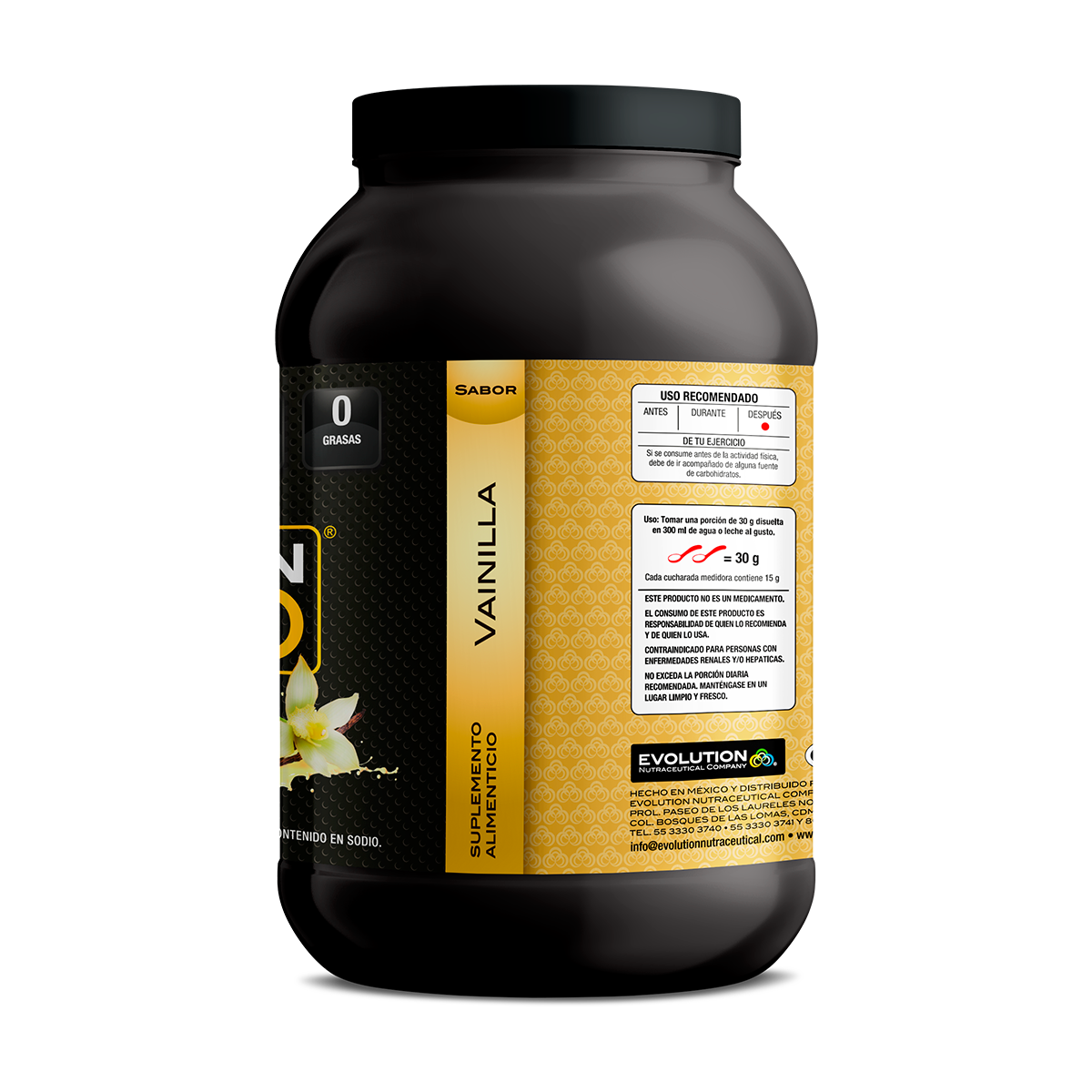 Proteína de Suero de Leche Evolution WP100 Whey Protein 800 g Sabor Vainilla