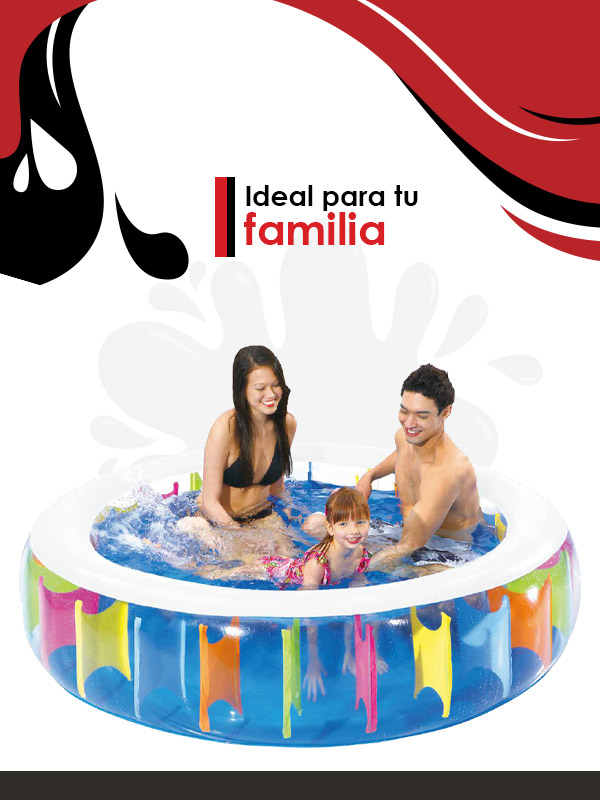 Alberca Inflable Jilong Giant Rainbow Pool 190 X 50 Cm 560l
