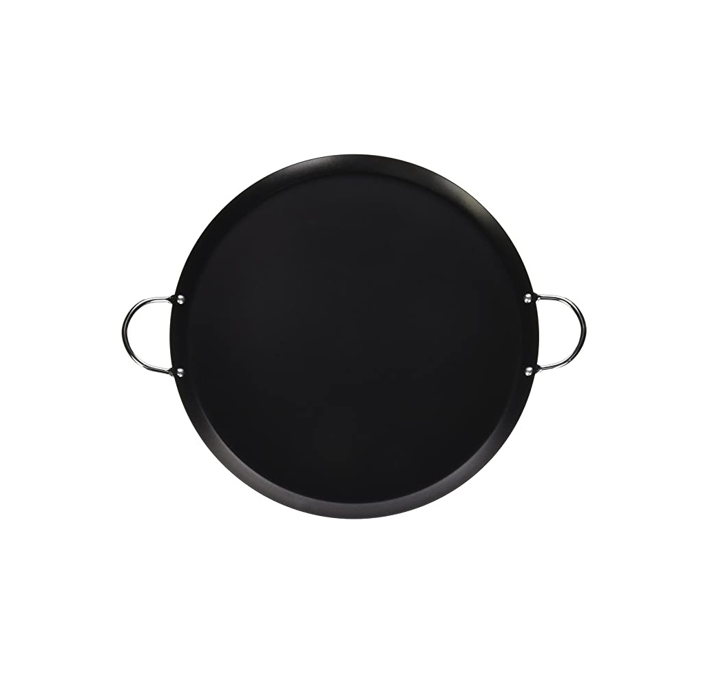 Comal redondo de acero T-FAL al alto carbono antiadherente MXIMU-52014 de 11 pulgadas con asas de metal