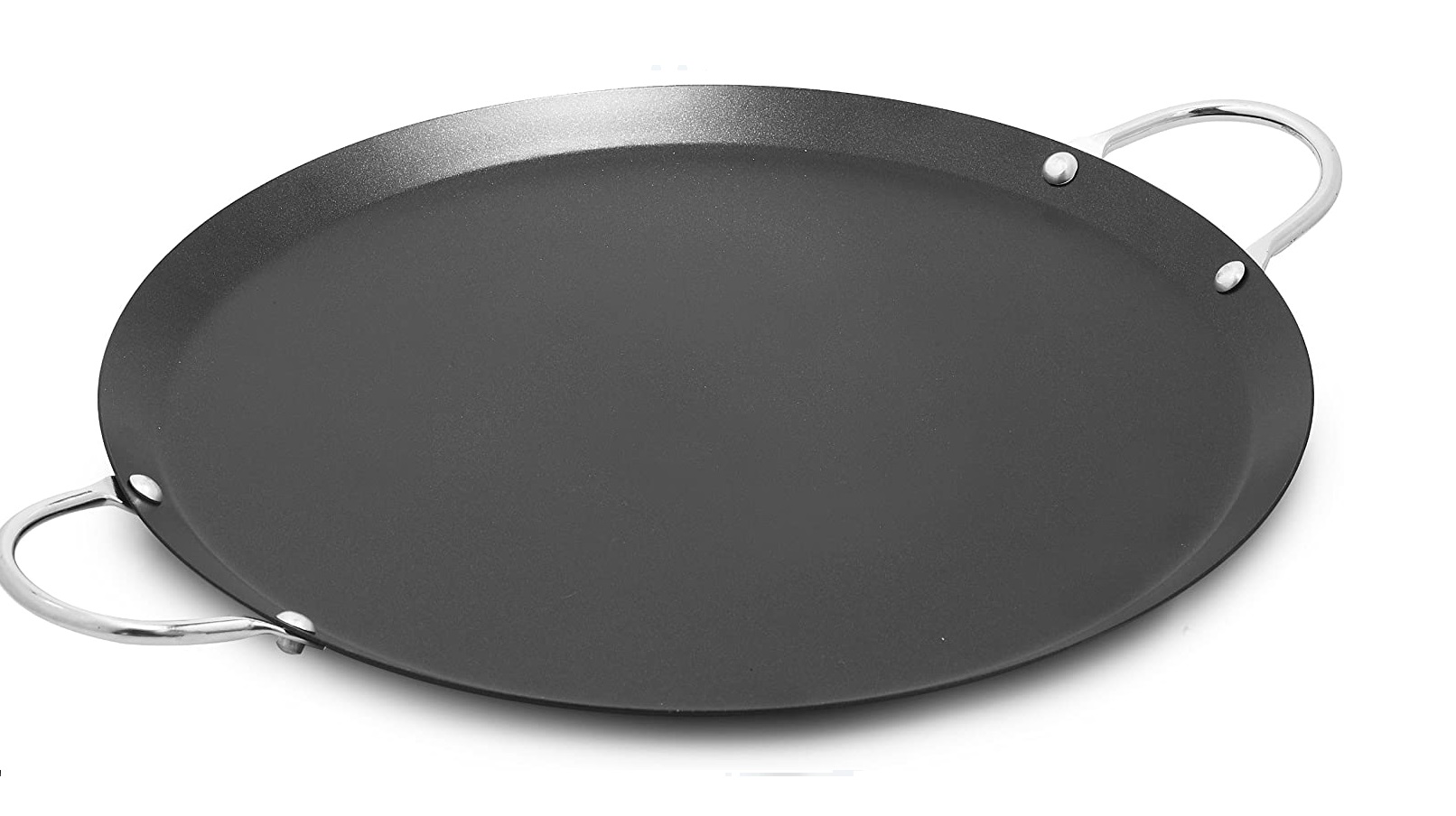 Comal redondo de acero T-FAL al alto carbono antiadherente MXIMU-52014 de 11 pulgadas con asas de metal