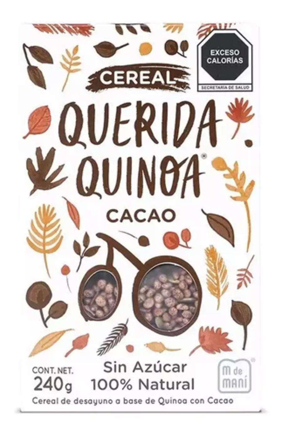 Cereal Querida Quinoa Cacao 240g M De Maní Sin Azúcar