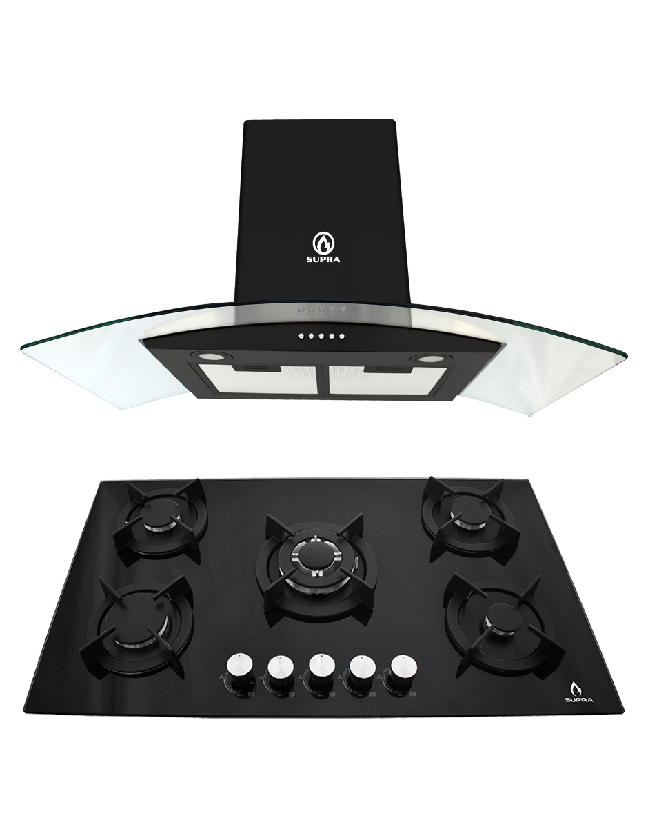 COMBO SUPRA LECCO, PARRILLA ONIX DE 90 CM Y CC-90-BLACK