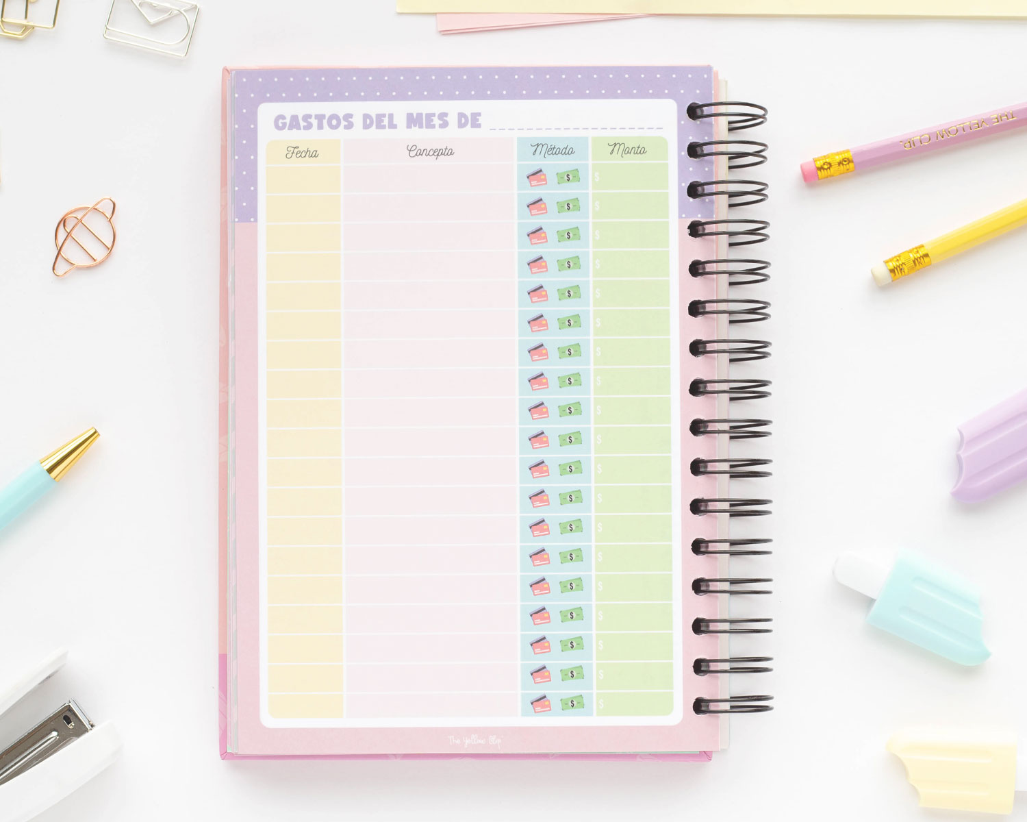 Agenda Semanal The Yellow Clip Pasta Dura