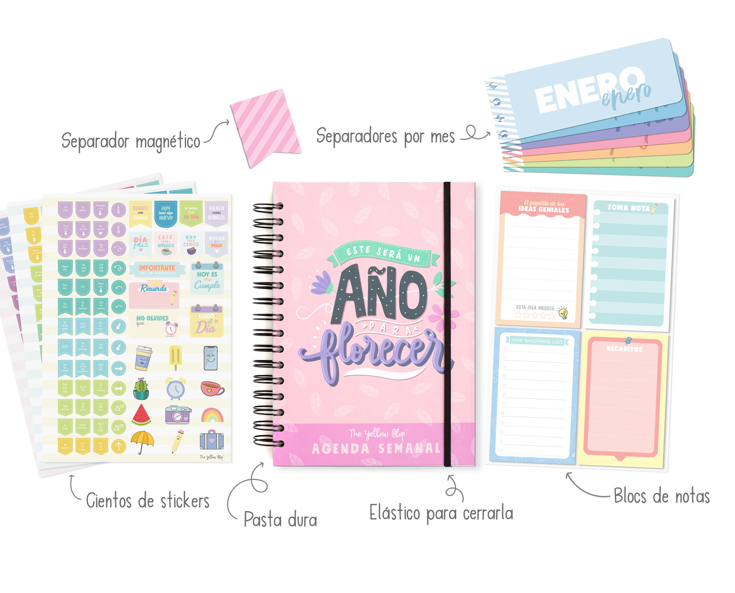 Agenda Semanal The Yellow Clip Pasta Dura