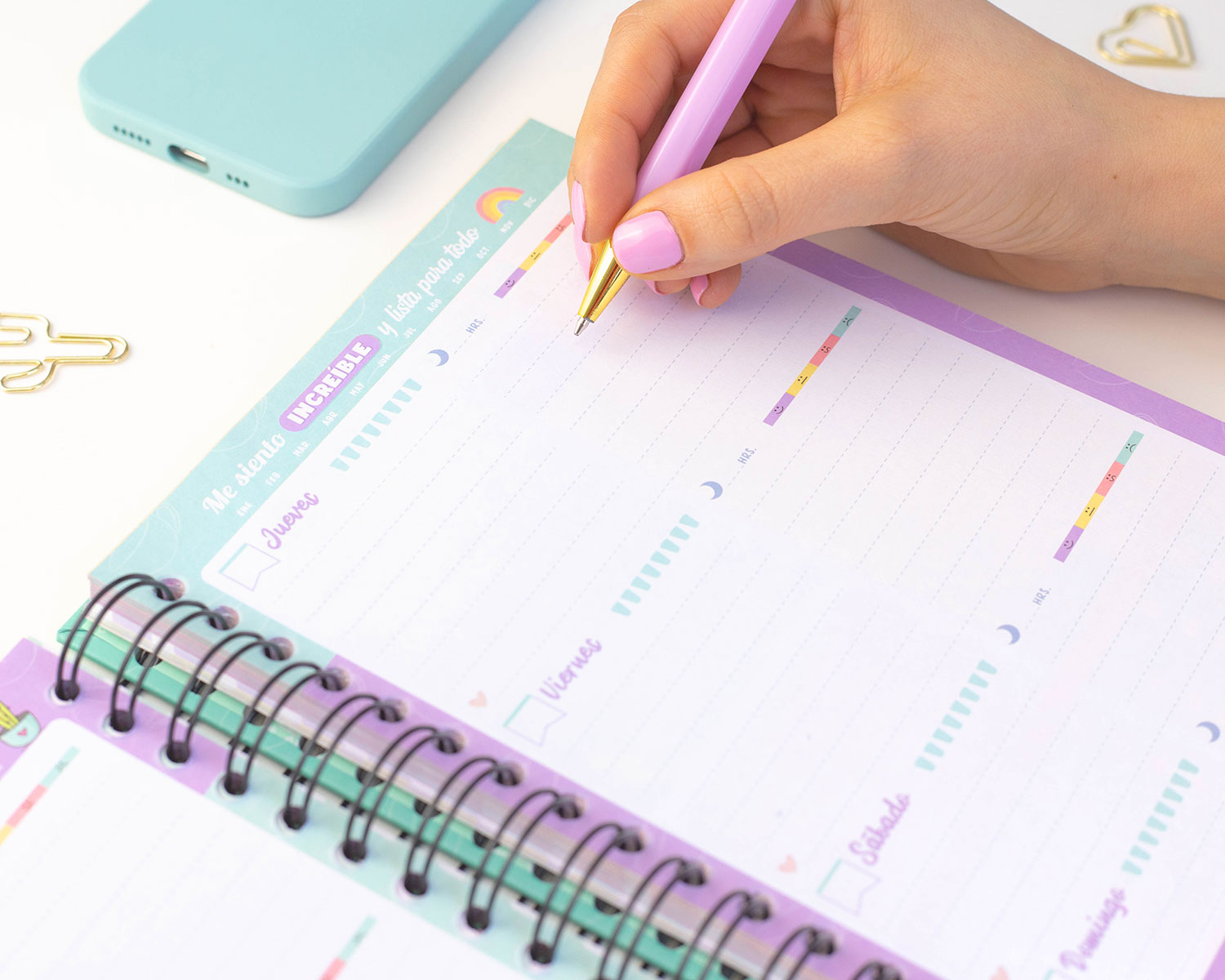 Agenda Semanal The Yellow Clip Pasta Dura