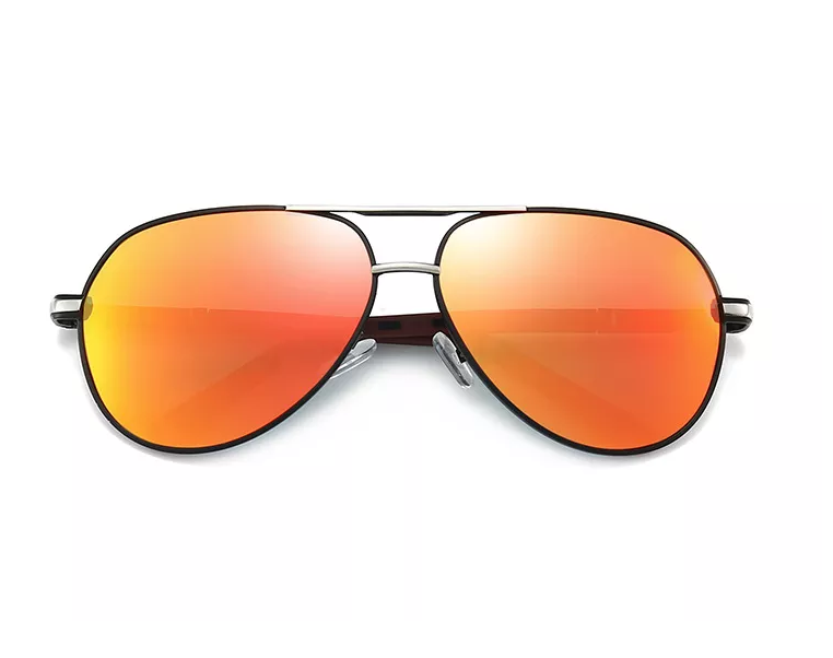 Lentes De Sol Estilo Aviador Gota Grande NARANJA Unisex Polarizado