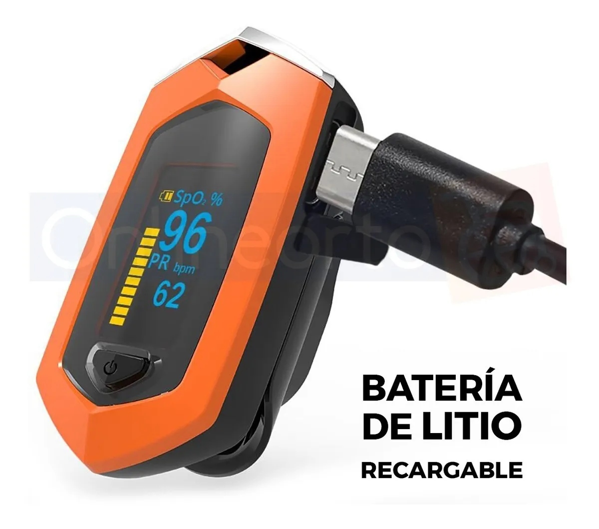 Oxímetro Digital Pulso Dedo Mediglob Nr100 Recargable Usb
