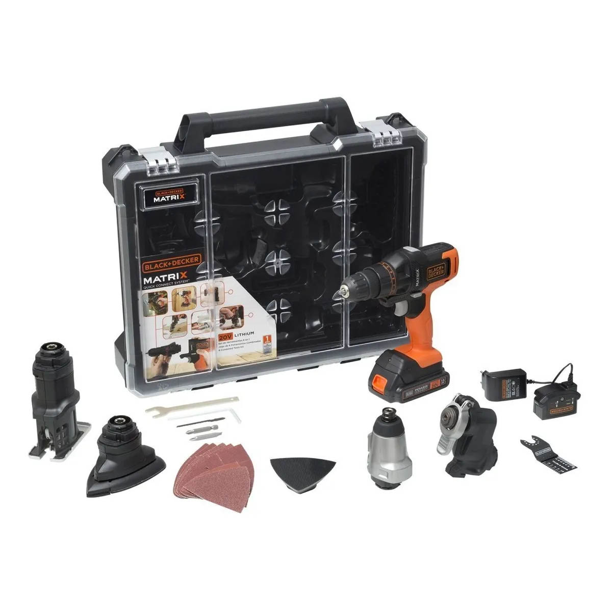 Taladro Matrix Kit 6 En 1 Multi Herramienta 20v Black&decker