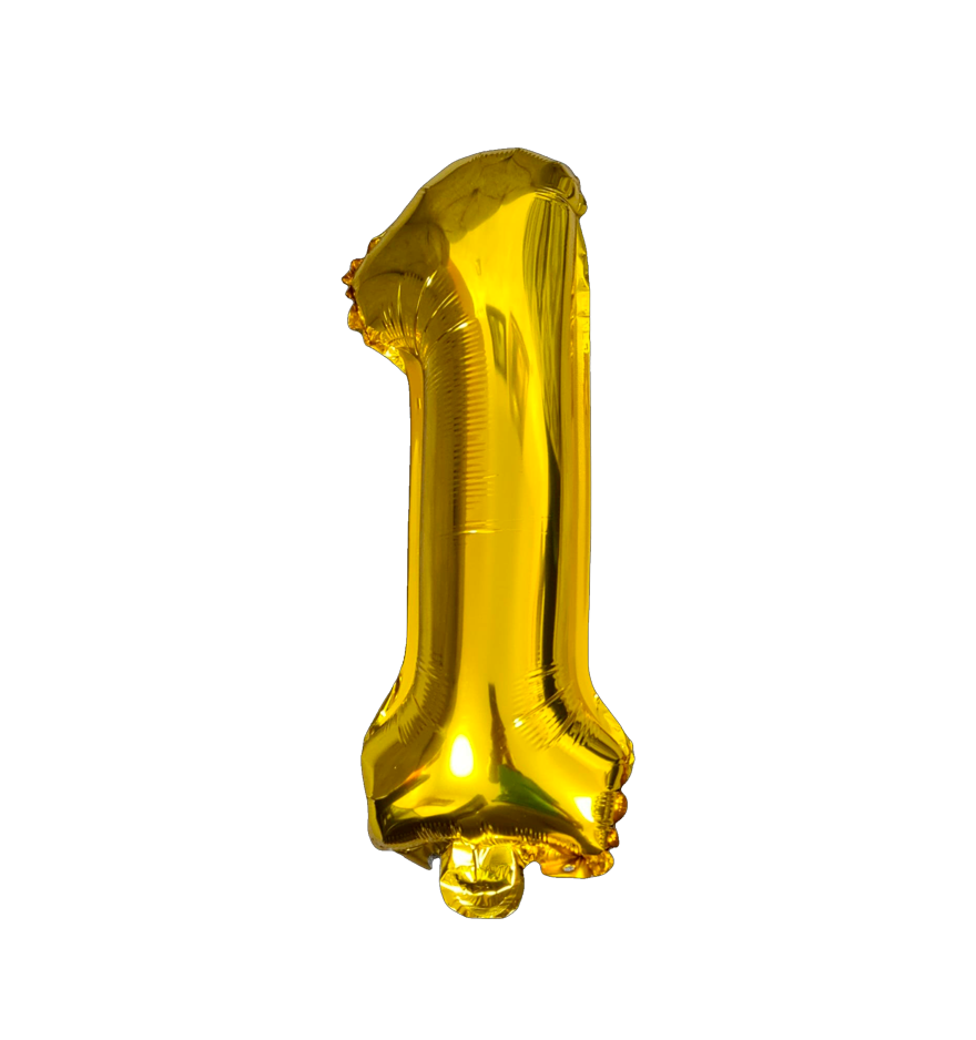 Globos Del Número 1 De Papel De Aluminio De 26 Pulgadas/66 Cms Oro Plata Azul Rey Fuchsia Rosa Negro Rojo Rose Gold Arcoiris Pastel Y Azul Turquesa