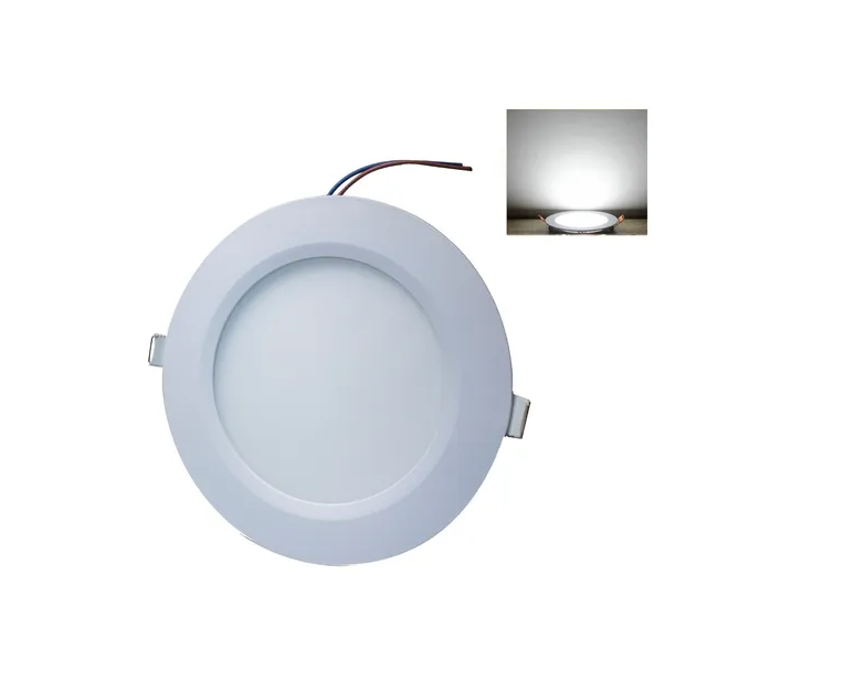 Lampara Panel Led 9w Spot Empotrado Bote 12 Cm Luz Blanca
