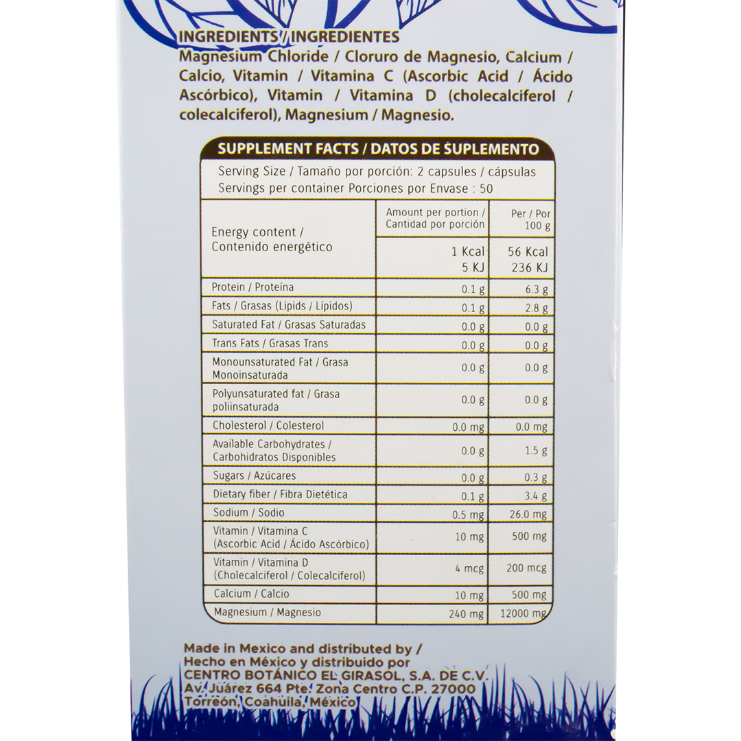 CLORURO MAGNESIO 100 CÁPSULAS ZEN NATURA