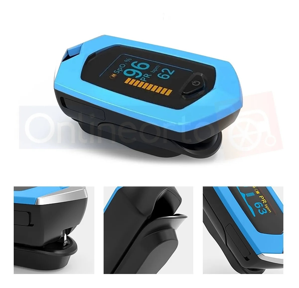 Oxímetro Digital Pulso Dedo Mediglob Az100 Recargable Usb