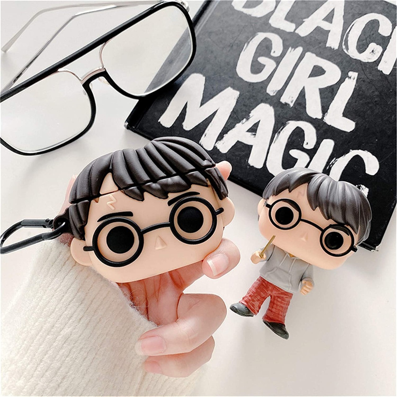 Funda 3D Diseño Cara Harry Potter Airpods Generación 1 Y 2