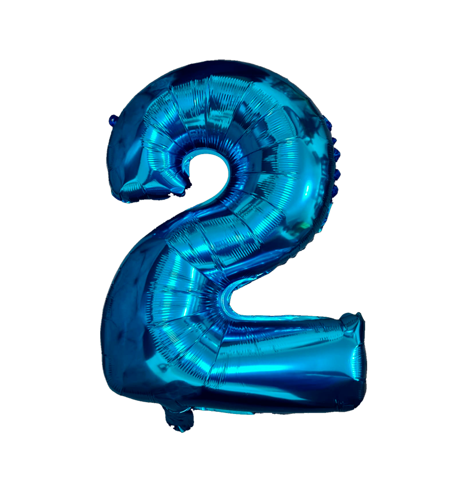 Globos Del Número 2 De Papel De Aluminio De 26 Pulgadas/66 Cms Oro Plata Azul Rey Fuchsia Rosa Negro Rojo Rose Gold Arcoiris Pastel Y Azul Turquesa