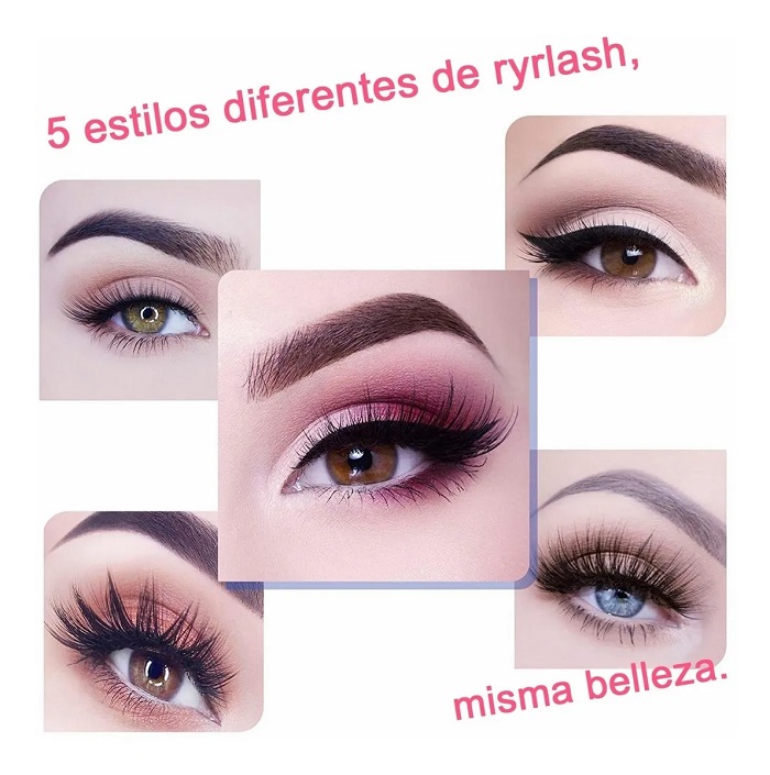 5 Pares de Pestañas Magneticas con delineador